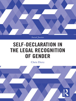 cover image of Self-Declaration in the Legal Recognition of Gender